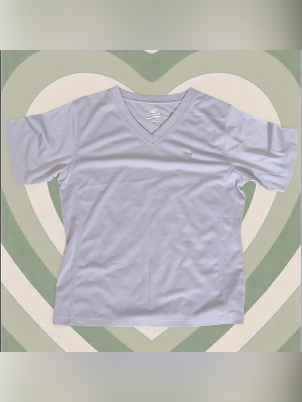 New Balance Lavender Gray Women's Athletic V-Neck Top Size Medium Like New